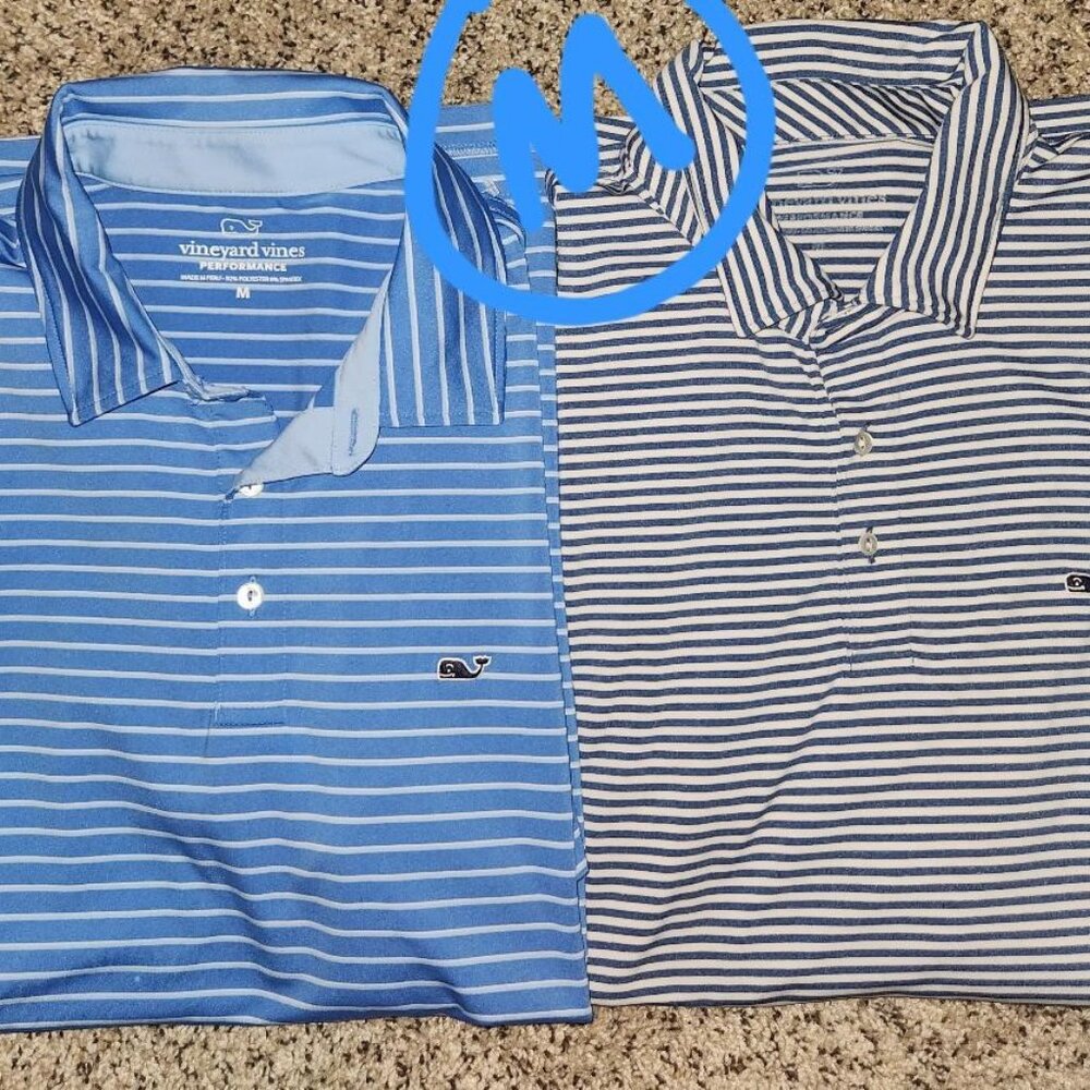 VINEYARD VINES performance polo shirts MEN'S size MEDIUM bundle lot